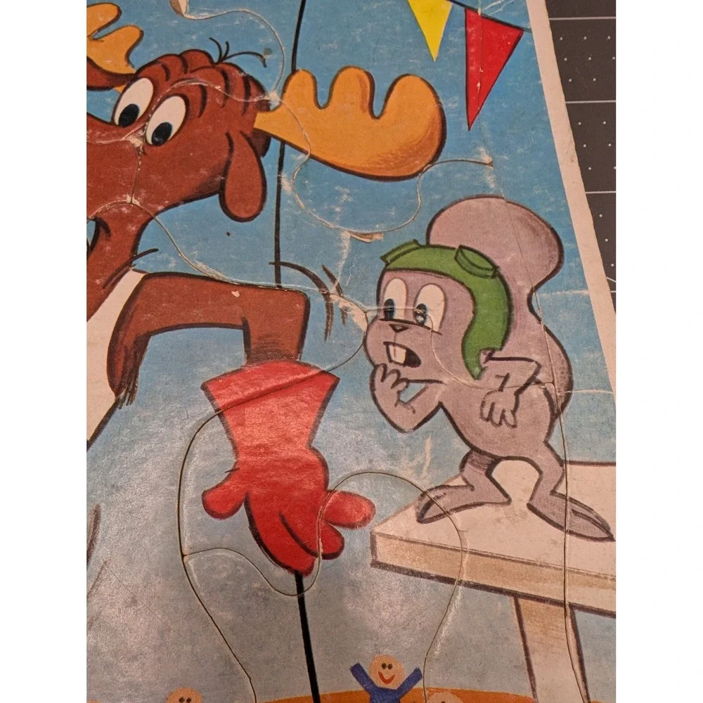 Whitman Bullwinkle Rocky Circus Theme Frame-Tray Puzzle 4512C Jay Ward 1974